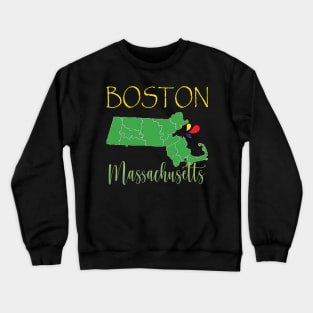 Boston Massachusetts Crewneck Sweatshirt